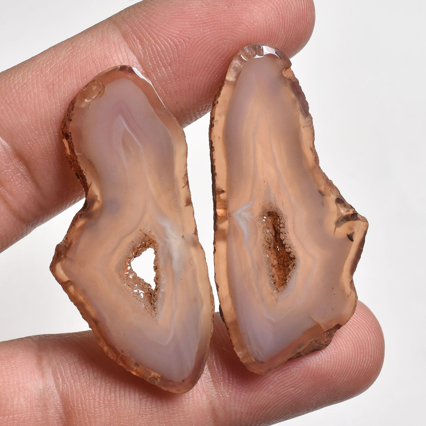 Brown Solar Quartz Gemstone Pairs – Fancy Shape Window Druzy Loose Stone Pairs