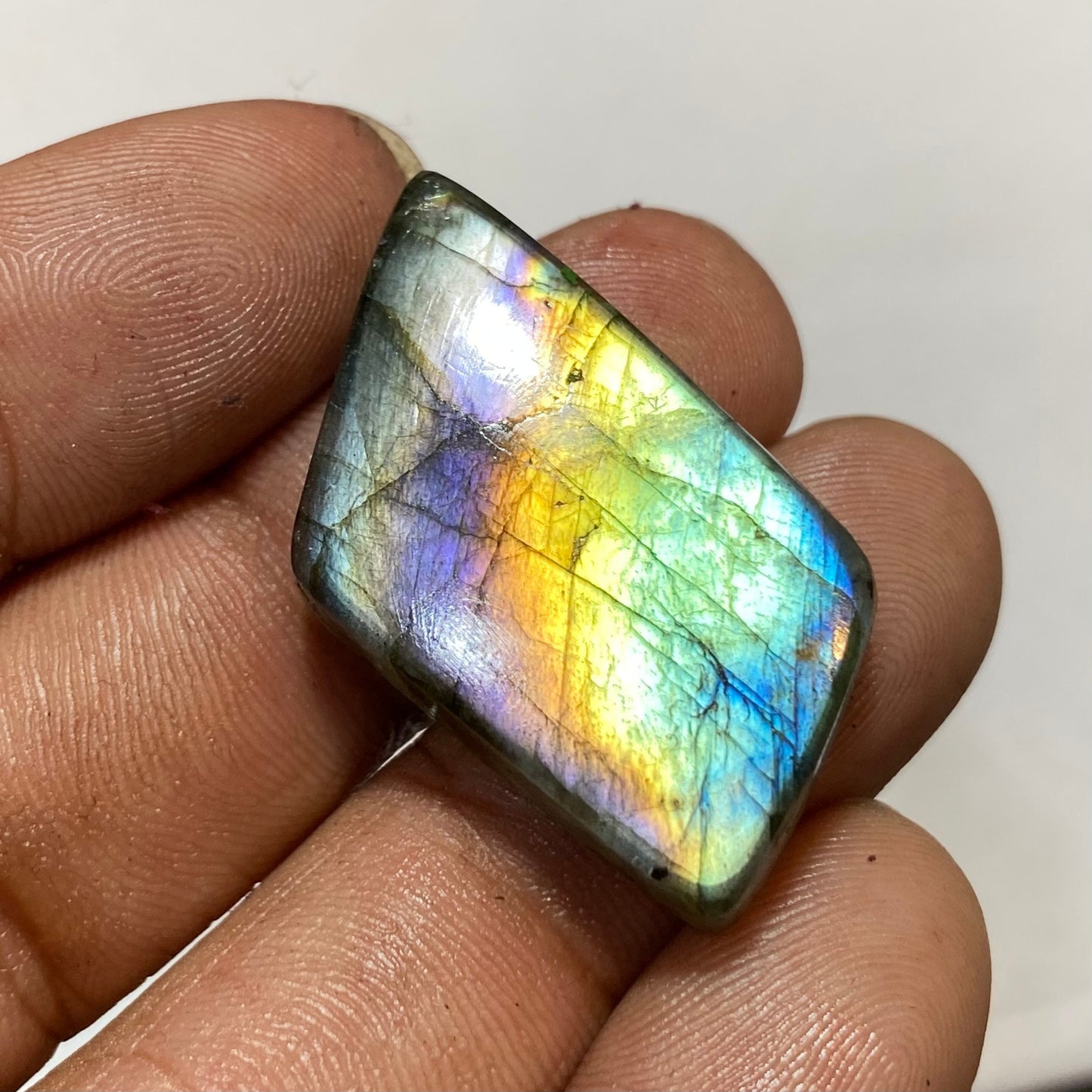 Flashy Multi Labradorite – Natural Loose Cabochon Healing Stone for Jewelry