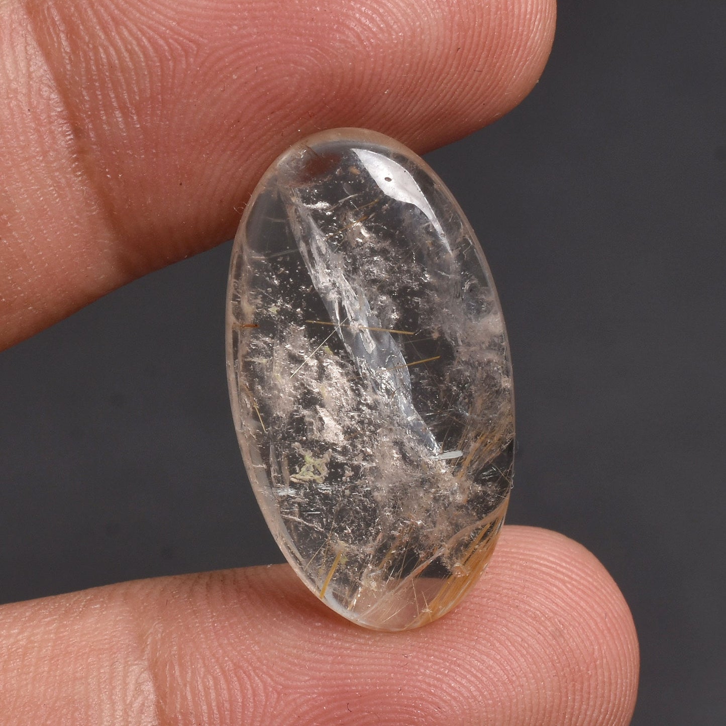 Golden Rutile Quartz Cabochon – Loose Gemstones