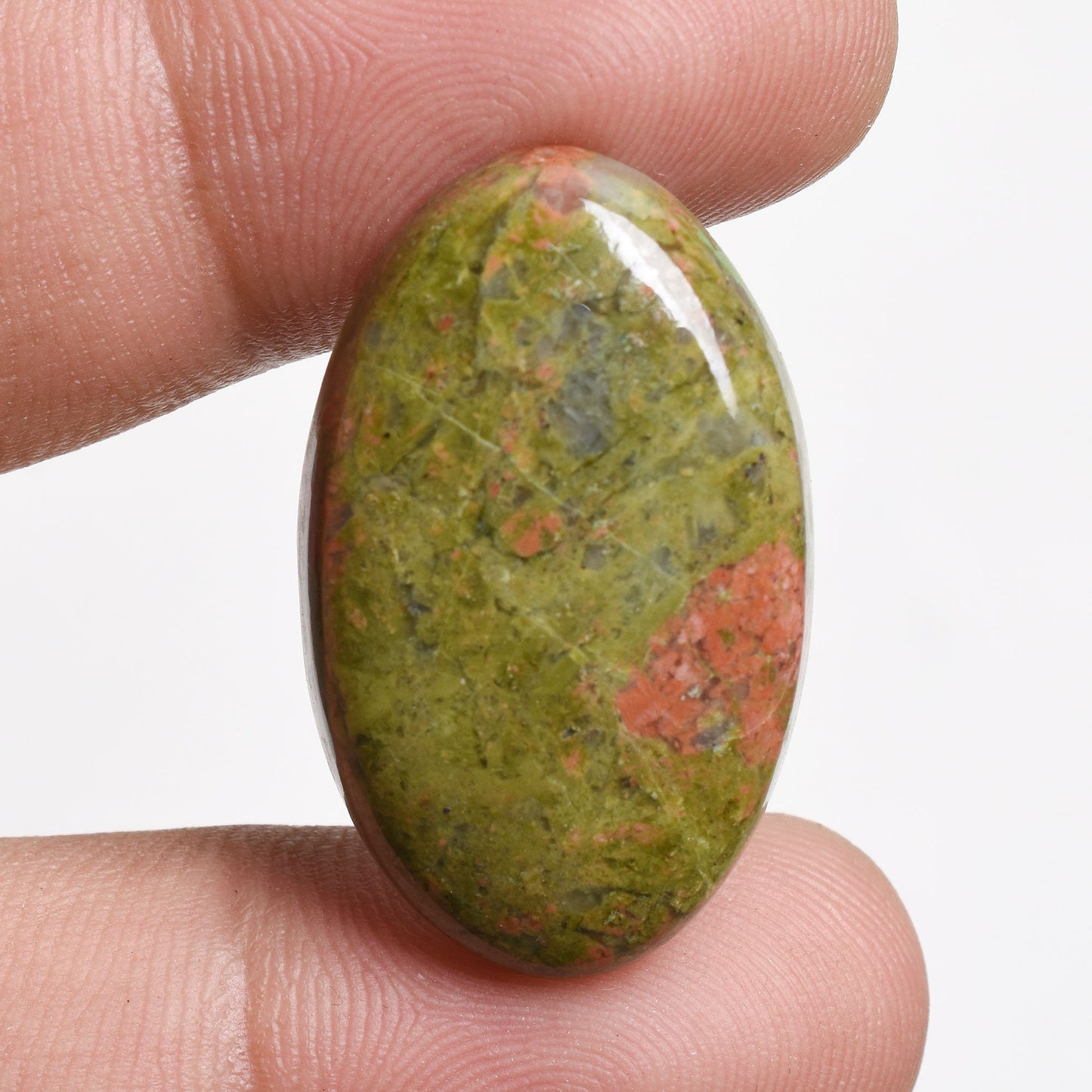 Pear Unakite Cabochons – Natural Unakite Loose Gemstone