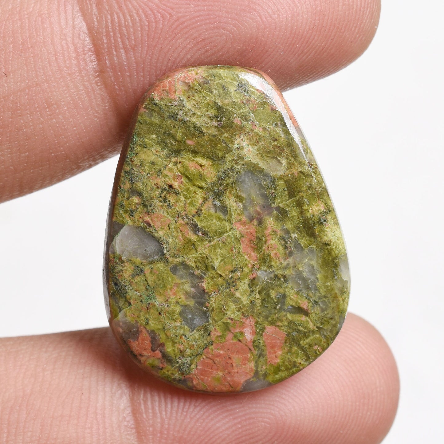 Amazing Quality Unakite Cabochons - Mix Shaped Smooth Gemstones