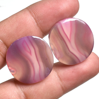 Beautiful Botswana Agate Pair, Natural Smooth Gemstones