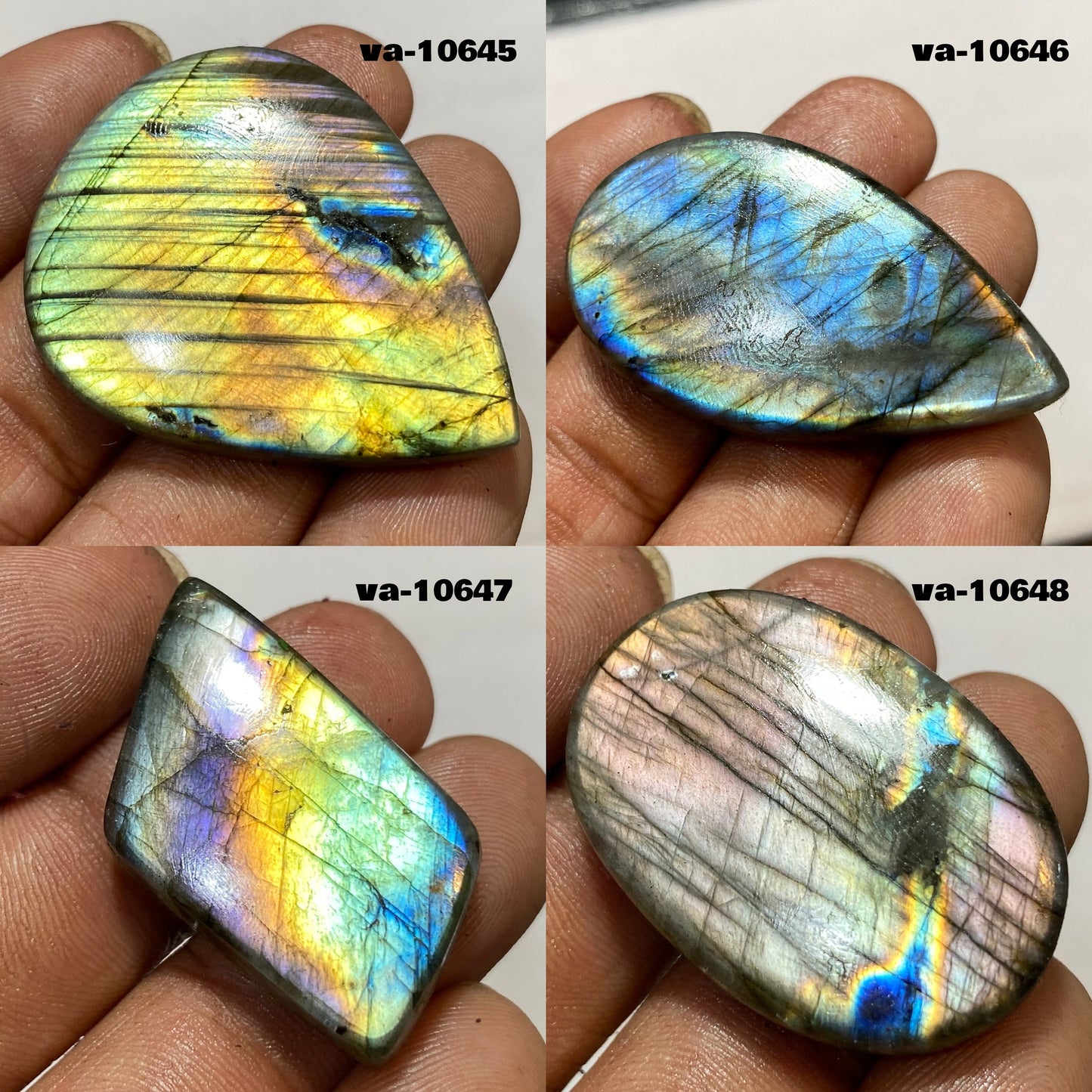 Flashy Multi Labradorite – Natural Loose Cabochon Healing Stone for Jewelry