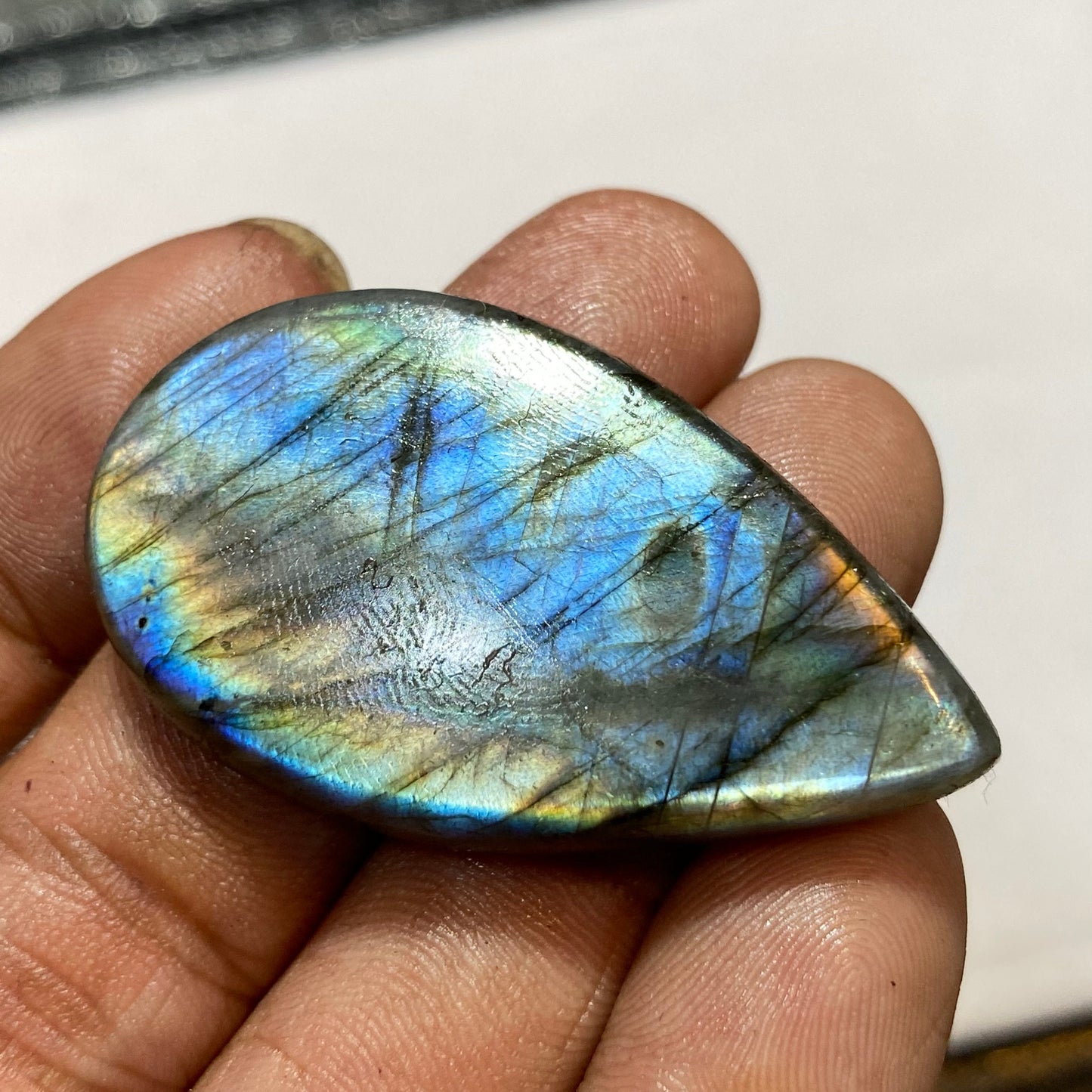 Flashy Multi Labradorite – Natural Loose Cabochon Healing Stone for Jewelry