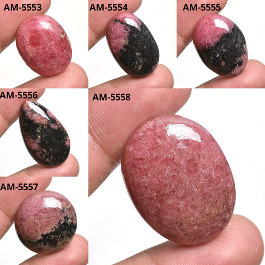 Natural Rhodochrosite Cabochon – Loose Gemstone for Jewelry Making, Pendant & Necklace