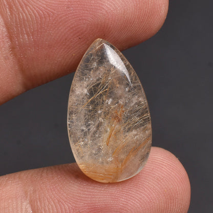 Golden Rutile Quartz Cabochon – Loose Gemstones