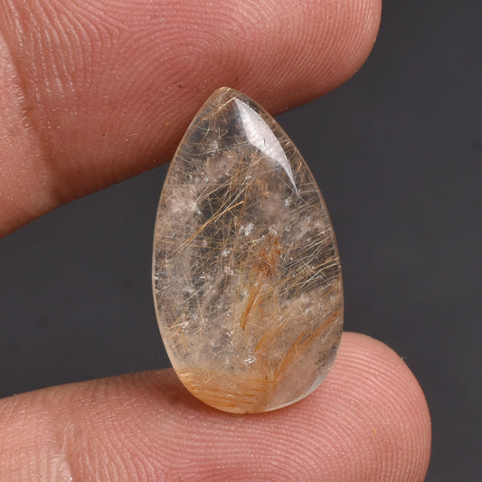 Golden Rutile Quartz Cabochon – Loose Gemstones