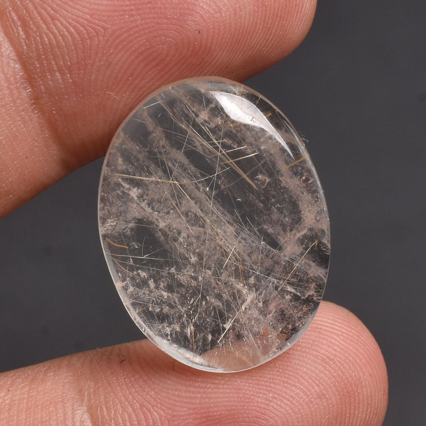 Golden Rutile Quartz Cabochon – Loose Gemstones