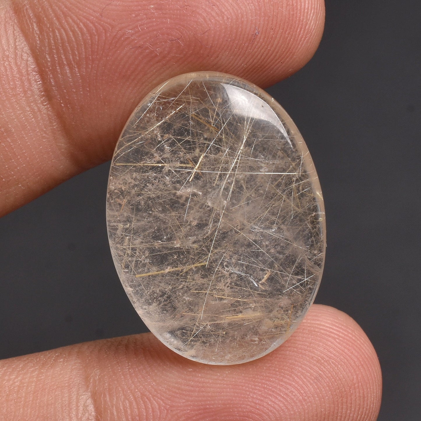 Golden Rutile Quartz Cabochon – Loose Gemstones