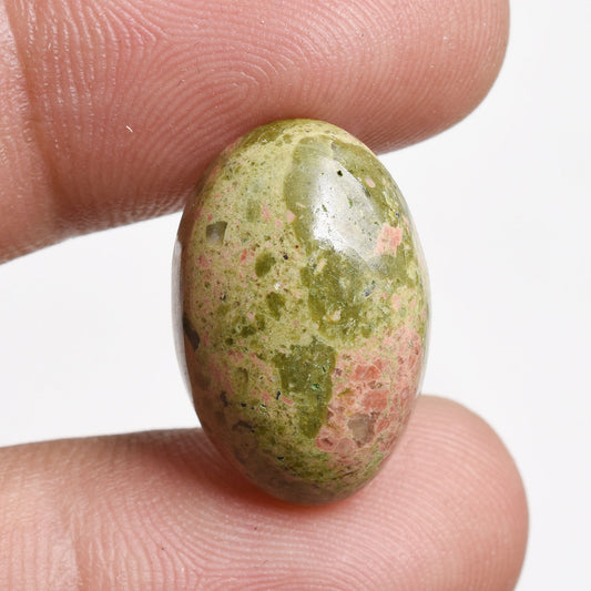 Amazing Natural Green Unakite Cabochon – Mixed Shape Smooth Loose Gemstone