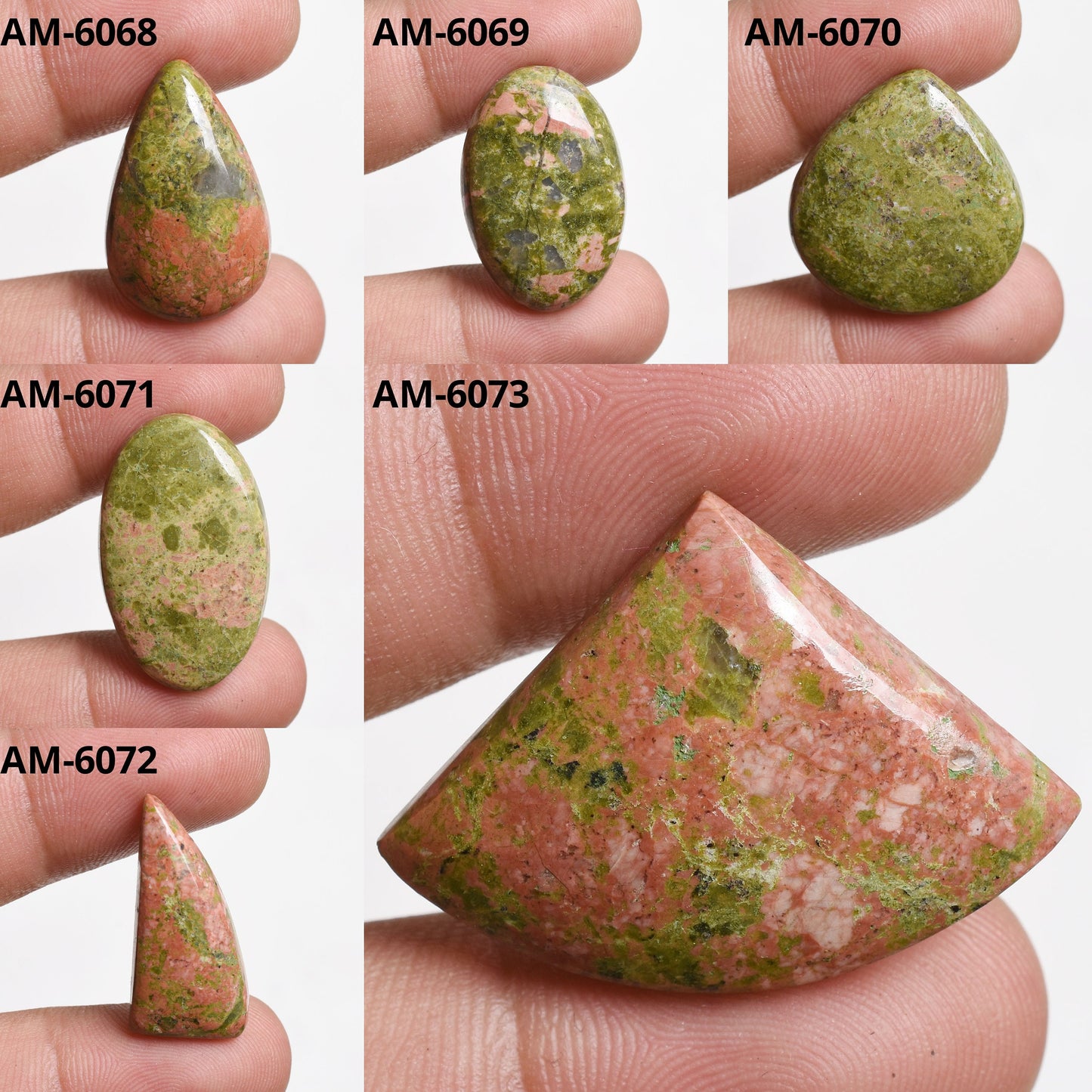 Unakite Gemstone Cabochons - Loose Stone For Gifts