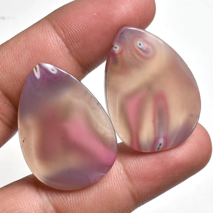 Designer Botswana Agate Pair, Matching Cabochons