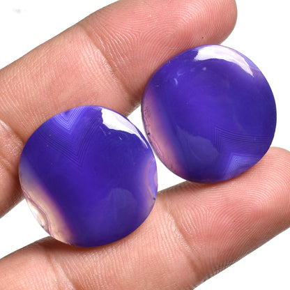 Designer Botswana Agate Pair, Matching Cabochons