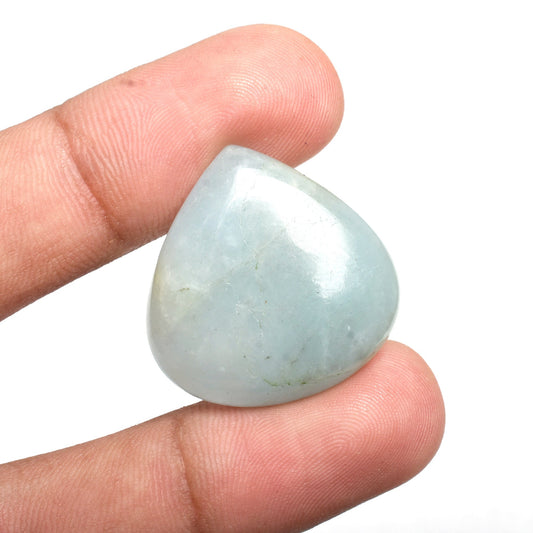 Aquamarine Cabochon - Flat Back Loose Crystal Gemstones