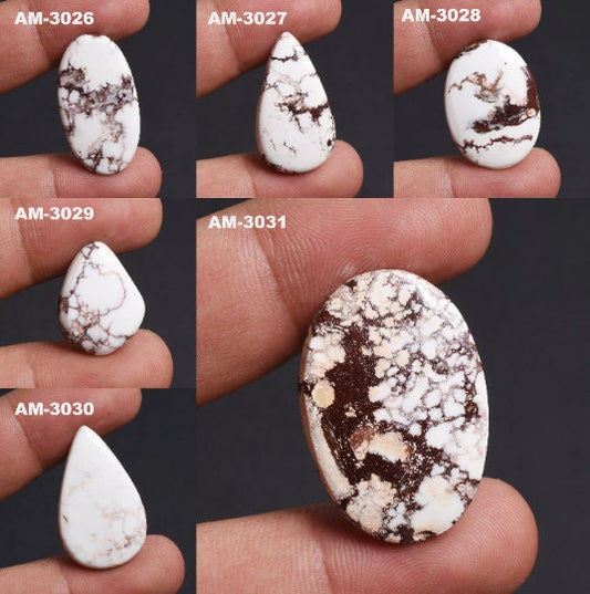 Wild Horse Magnesite Cabochon - Pear & Oval Gemstone for Jewelry Making Wholesale