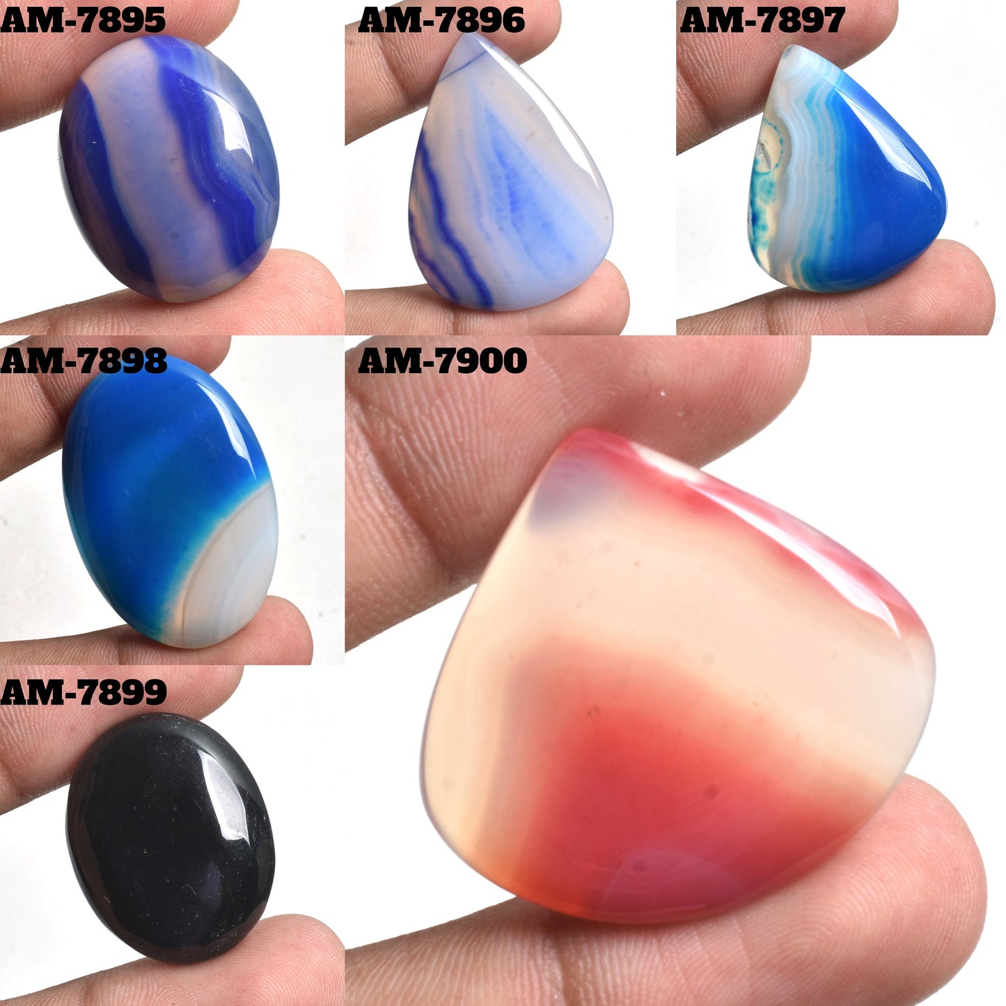 Loose Botswana Agate Gemstones – Beautiful Color Mix Shapes, Smooth Agate Crystal