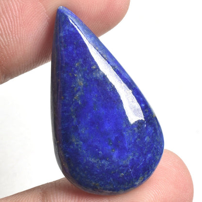 Natural Pear-Shaped Lapis Lazuli Gemstone Cabochon - Blue Lapis Stone