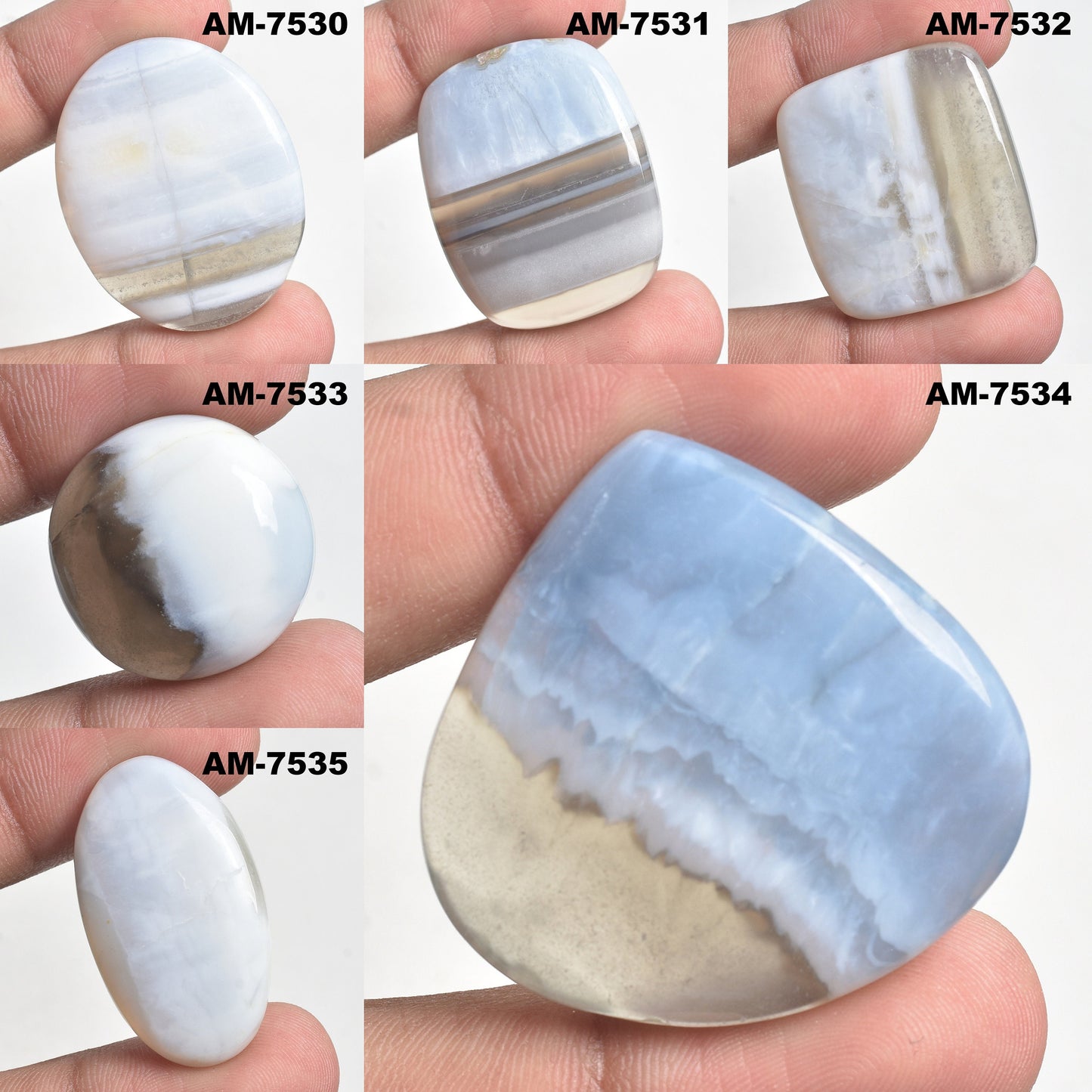 Blue Owyhee Opal Cabochon - Natural Blue Opal Gemstone, Loose Stone, Wholesale