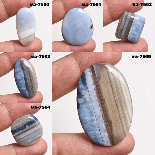 Blue Owyhee Opal Cabochon - Natural Blue Opal Gemstone, Loose Stone, Wholesale