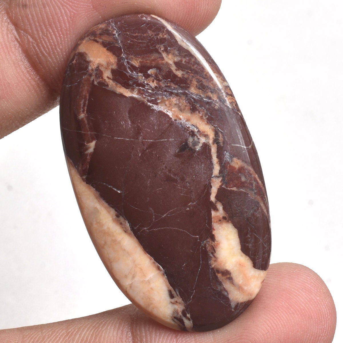 Natural Coconut Jasper Cabochon Hand-Polished Stones for Jewelry