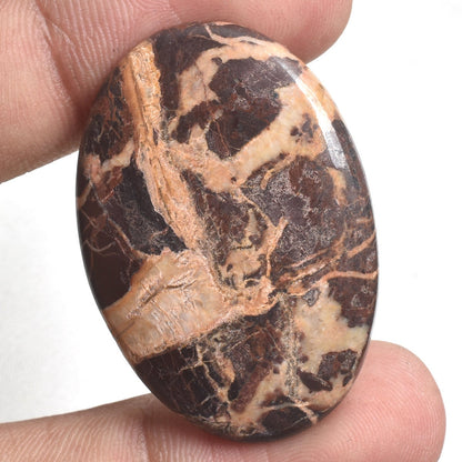 Natural Coconut Jasper Cabochon Hand-Polished Stones for Jewelry