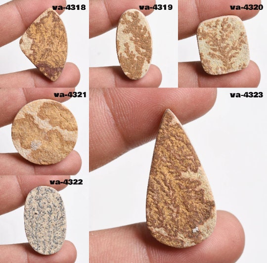 Amazing Psilomelane Dendrite Fossil – Mix Shape Cabochon Stones