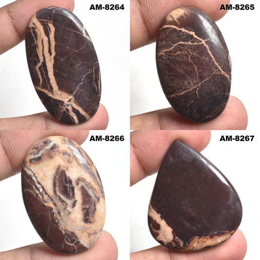 Natural Coconut Jasper Cabochon - Oval Hand-Polished Gemstone for Jewelry & Gifts