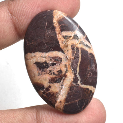 Oval Coconut Jasper Cabochon - Hand-Polished Gemstone for Jewelry & Christmas Gifts