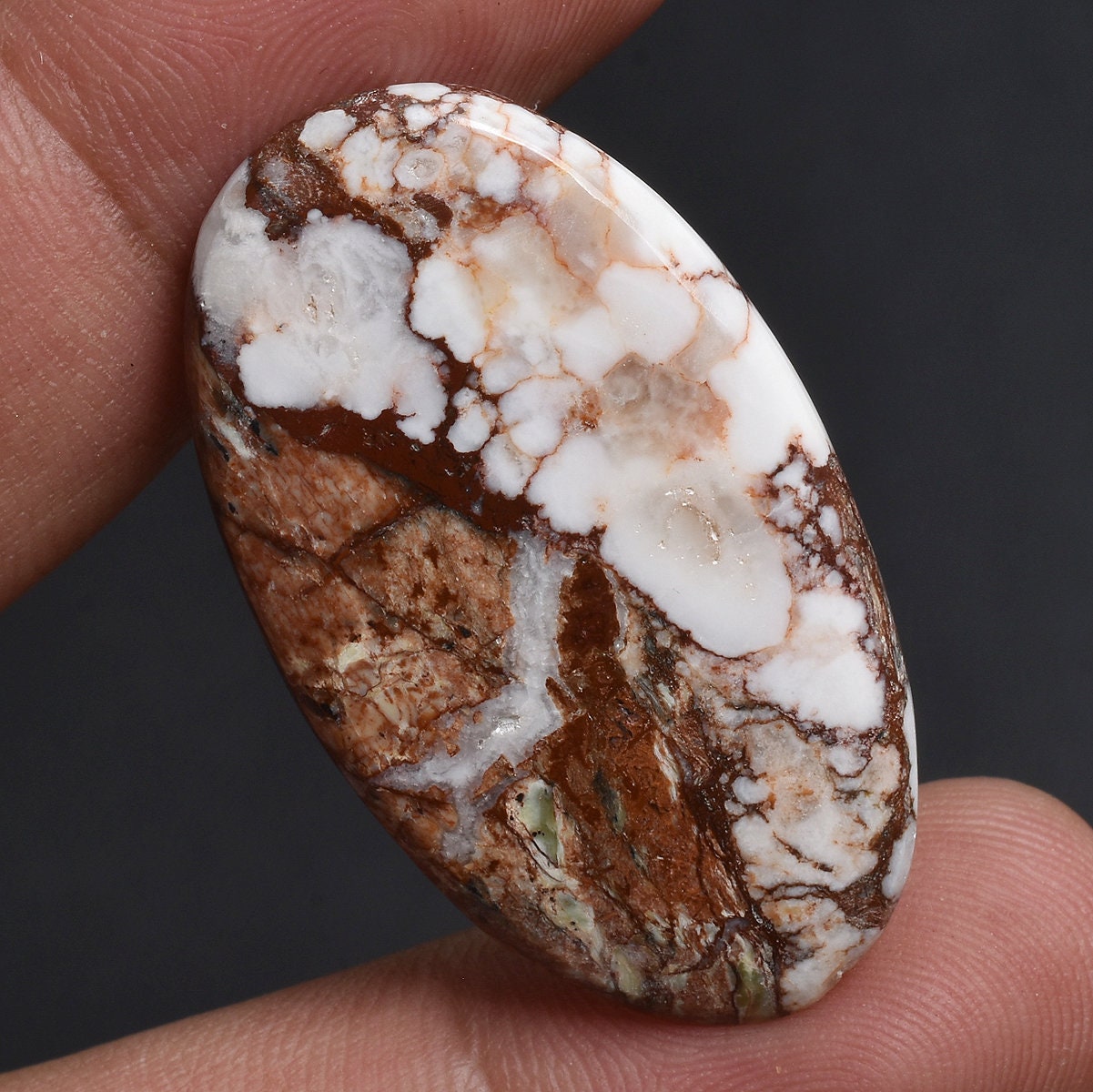 White Wild Horse Gemstone – Oval & Pear Shapes Wild Horse Stone