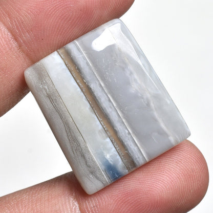 Natural Banded Agate Cabochon – Mixed Shape Blue Banded Loose Gemstone