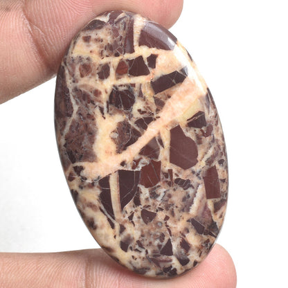 Natural Coconut Jasper Cabochon Hand-Polished Stones for Jewelry