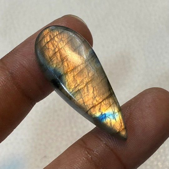 Natural Blue Labradorite Cabochon - Flashy Gemstone with Blue Fire for Jewelry Making