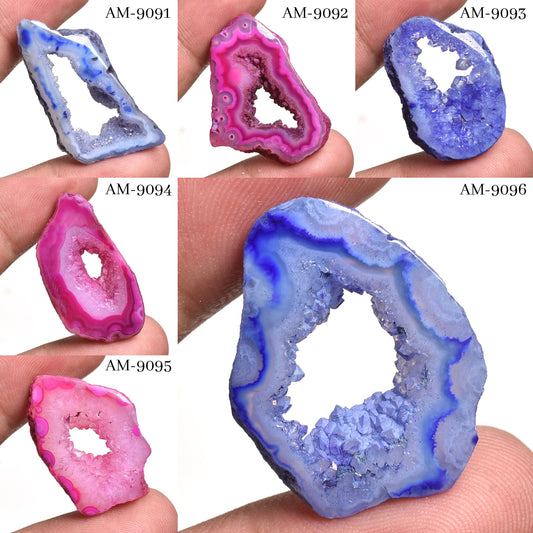 Window Druzy Wholesale Crystal – Blue & Pink Solar Quartz Druzy Gemstone