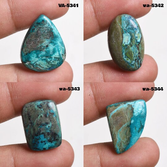 Natural Shattuckite Smooth Cabochon - Oval & Pear Shapes for Jewelry Making