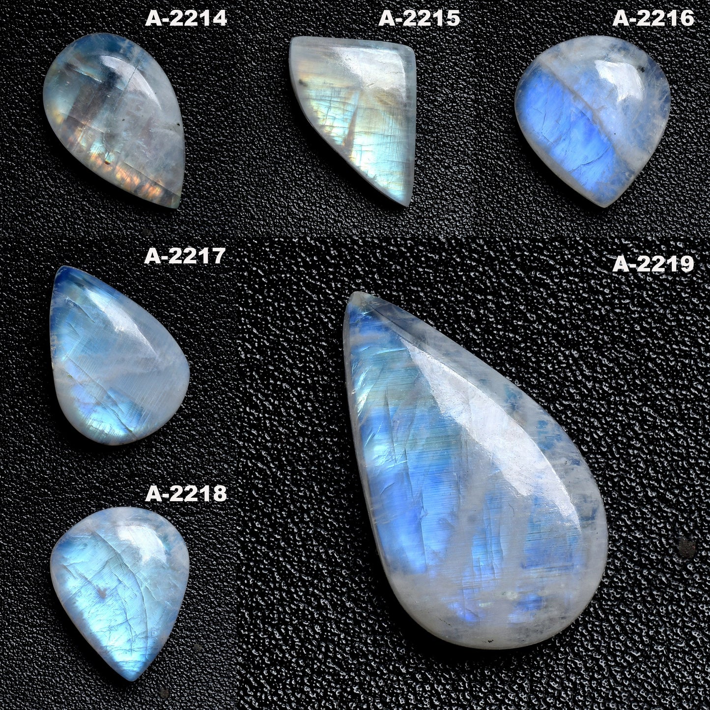 Rainbow Moonstone - Loose Cabochon , Blue Fire Moonstone Healing Crsytal