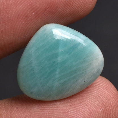 Natural Amazonite Cabochon – Smooth Loose Gemstone with Flat Back