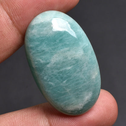 Good Quality Amazonite Cabochon - Blue Amazonite Loose Crystal, Oval & Pear Shaped Gemstones