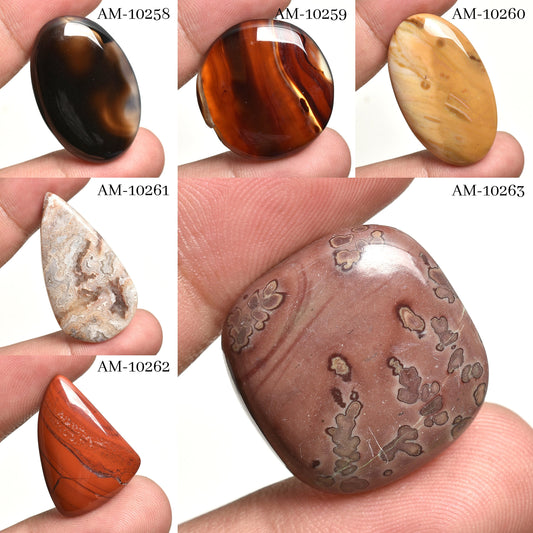 Wholesale Natural Multi Cabochons – Montana Jasper Mix Loose Gemstones for Jewelry & Pendant Making