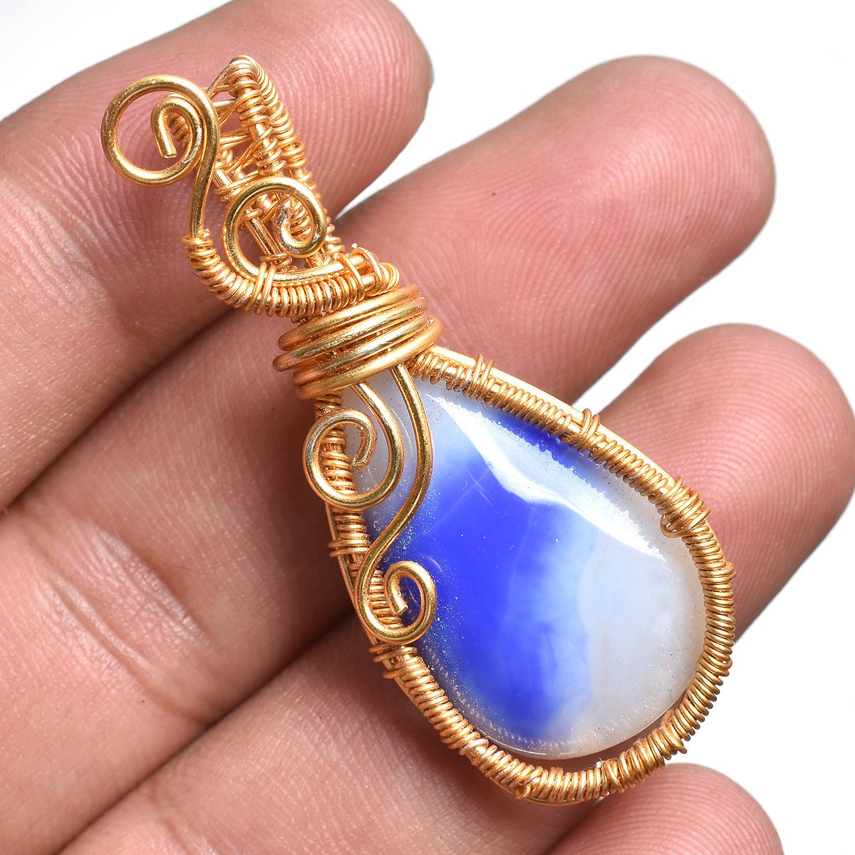 Mix Gemstone Wire Wrapped Pendants | Copper Wrapped Gemstone Jewelry