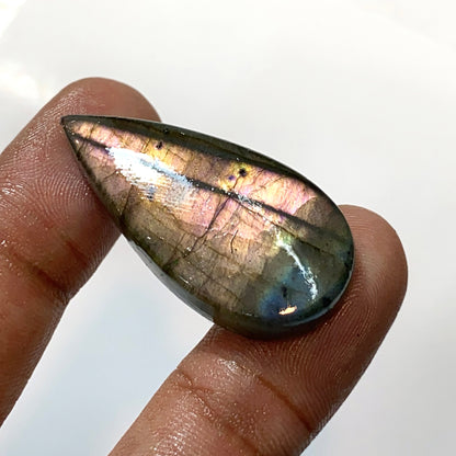 AAA Natural Labradorite Cabochon - Multi-Flash Crystal for DIY Jewelry & Gifts