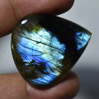 Multi Flashy Labradorite Cabochon - Pear Shape Gemstone