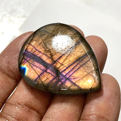 AAA Natural Labradorite Cabochon - Multi-Flash Crystal for DIY Jewelry & Gifts