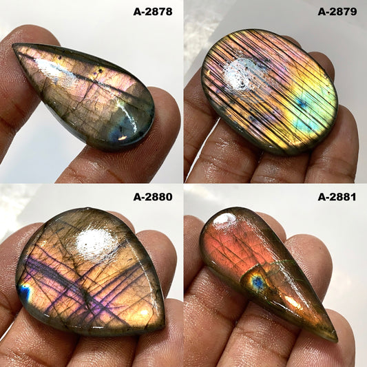 AAA Natural Labradorite Cabochon - Multi-Flash Crystal for DIY Jewelry & Gifts