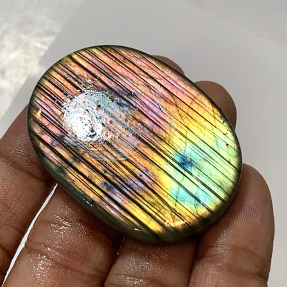 AAA Natural Labradorite Cabochon - Multi-Flash Crystal for DIY Jewelry & Gifts