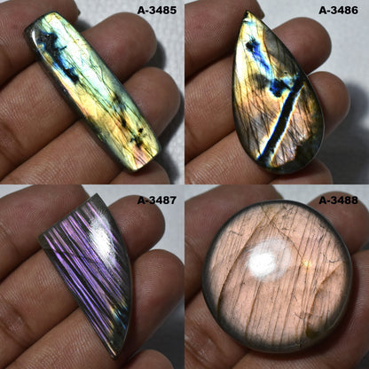 Natural Labradorite Cabochon Lot - AAA Quality Multifire Gemstones Wholesale