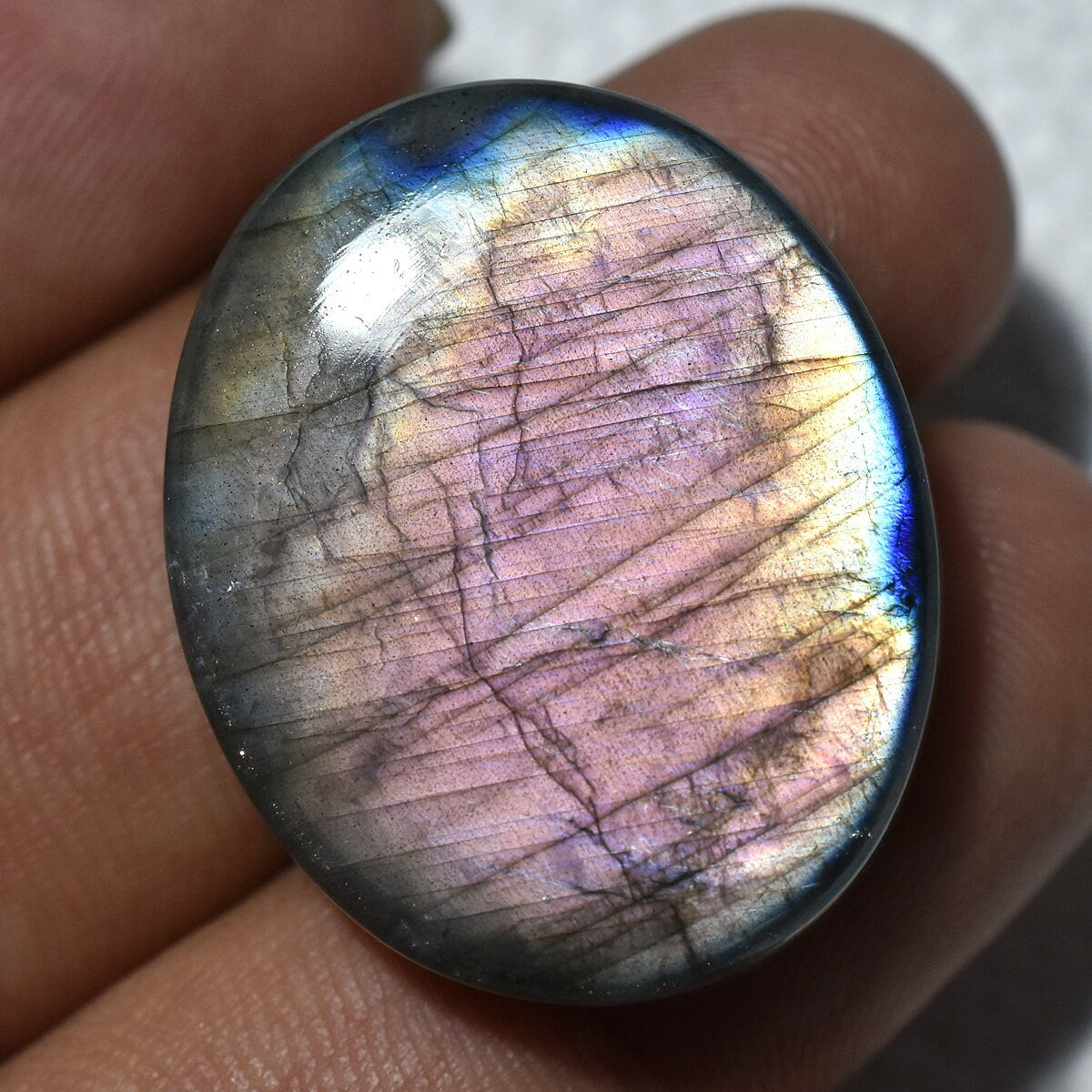 Top Multi Flashy Labradorite Cabochon - Mixed Shape Purple Labradorite Gemstones at Wholesale Price