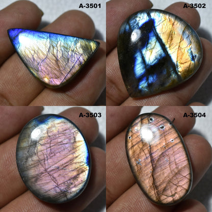 Top Multi Flashy Labradorite Cabochon - Mixed Shape Purple Labradorite Gemstones at Wholesale Price