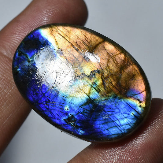 Multi Flashy Labradorite Oval Cabochon – Natural Loose Gemstone for Jewelry Making, Wholesale