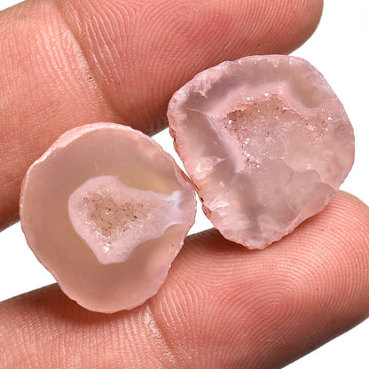 Beautiful Druzy Agate Pair – Window Druzy Matched Pair for Earrings