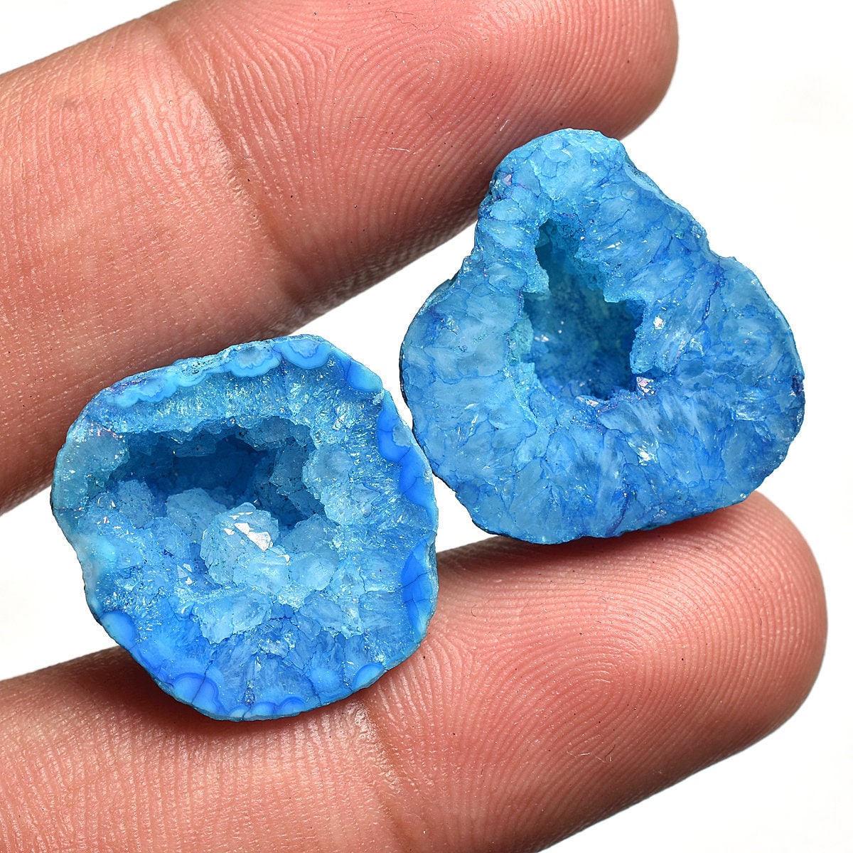 Beautiful Druzy Agate Pair – Window Druzy Matched Pair for Earrings